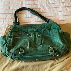 Anthropologie handbag XL - distressed teal